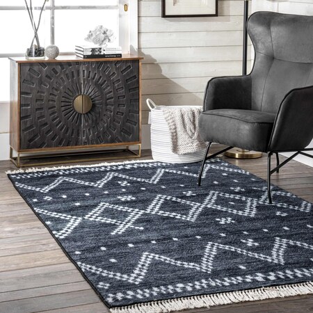 Nuloom Tracy Moroccan Tassel Area Rug 6ft 7in x 9ft MCMJ01B-6709